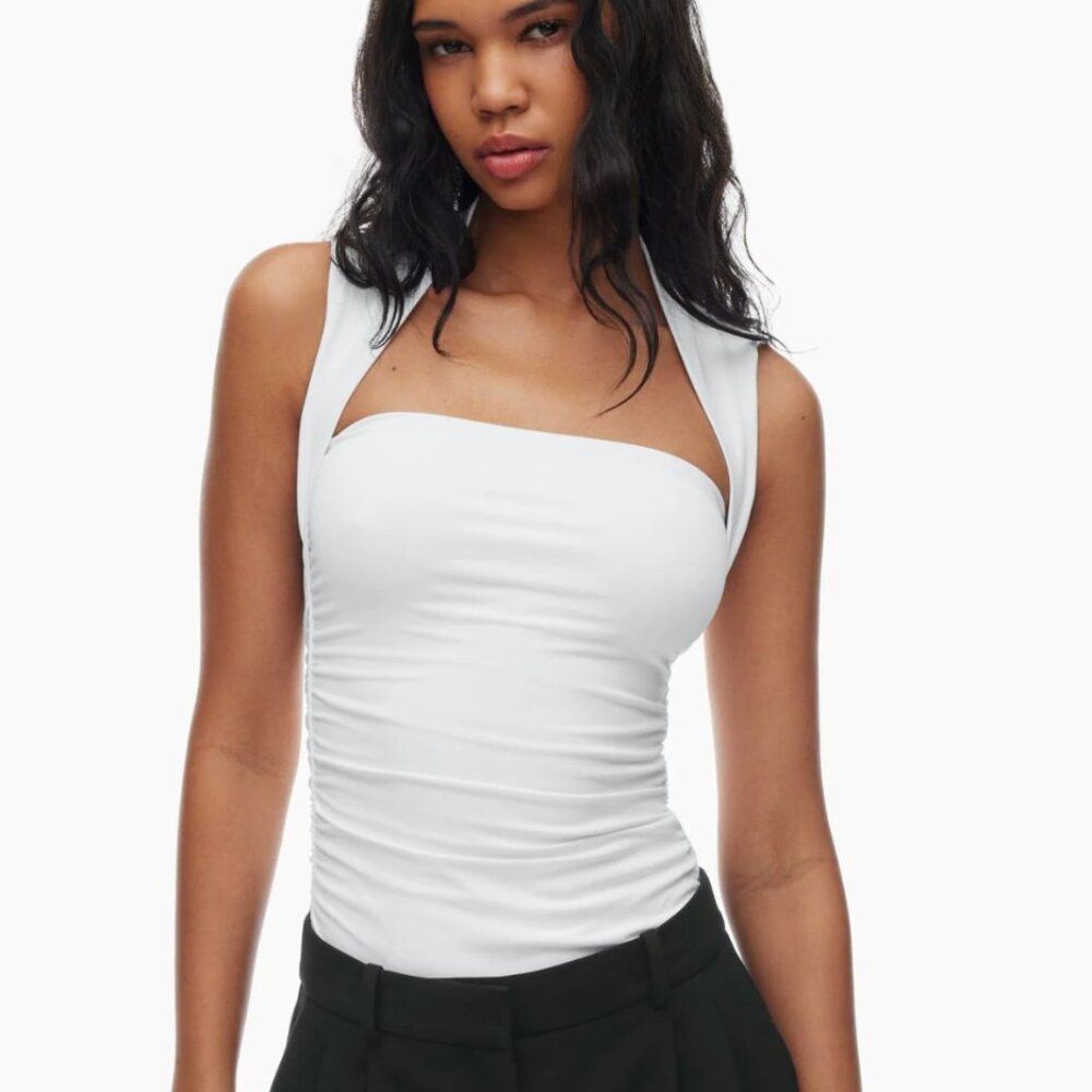 Aritzia Contour Flourish Top (MAGENTA, WORN ONCE)